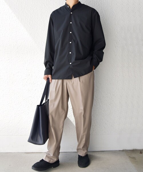 SHIPS any(シップス エニィ)の「SHIPS any: LIM BLESS ソリッド / ストライプ バンドカラー シャツ 26AW◇(シャツ/ブラウス・メンズ・カーキ/グレー/コバルトブルー/ネイビー/ロイヤルブルー/ダークグレー/ブルー/チャコールグレー/ブルー系その他・X-LARGE/LARGE/MEDIUM/SMALL)」の19枚目の写真