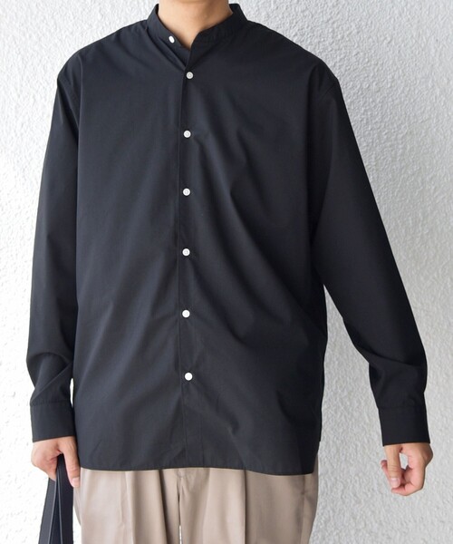 SHIPS any(シップス エニィ)の「SHIPS any: LIM BLESS ソリッド / ストライプ バンドカラー シャツ 26AW◇(シャツ/ブラウス・メンズ・カーキ/グレー/コバルトブルー/ネイビー/ロイヤルブルー/ダークグレー/ブルー/チャコールグレー/ブルー系その他・X-LARGE/LARGE/MEDIUM/SMALL)」の20枚目の写真