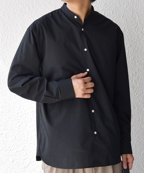 SHIPS any(シップス エニィ)の「SHIPS any: LIM BLESS ソリッド / ストライプ バンドカラー シャツ 26AW◇(シャツ/ブラウス・メンズ・カーキ/グレー/コバルトブルー/ネイビー/ロイヤルブルー/ダークグレー/ブルー/チャコールグレー/ブルー系その他・X-LARGE/LARGE/MEDIUM/SMALL)」の22枚目の写真