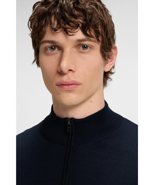 BOSS(ボス)の「ジップネックセーター バージンウール(ニット/セーター・メンズ・ブラック/ホワイト/カーキ/ダークブルー・L/M/XL/XXL/XXXL/S)」の13枚目の写真