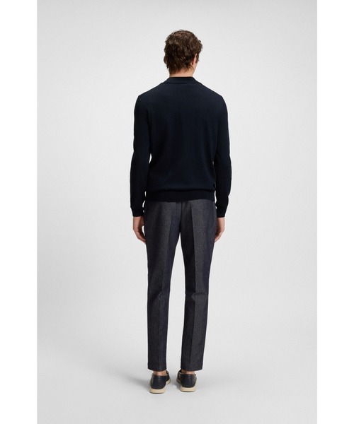 BOSS(ボス)の「ジップネックセーター バージンウール(ニット/セーター・メンズ・ブラック/ホワイト/カーキ/ダークブルー・L/M/XL/XXL/XXXL/S)」の15枚目の写真