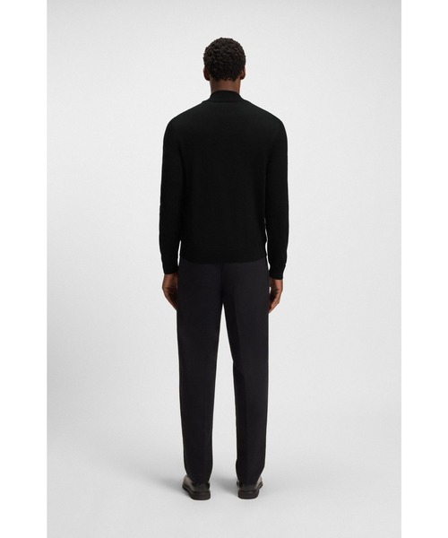 BOSS(ボス)の「ジップネックセーター バージンウール(ニット/セーター・メンズ・ブラック/ホワイト/カーキ/ダークブルー・L/M/XL/XXL/XXXL/S)」の11枚目の写真