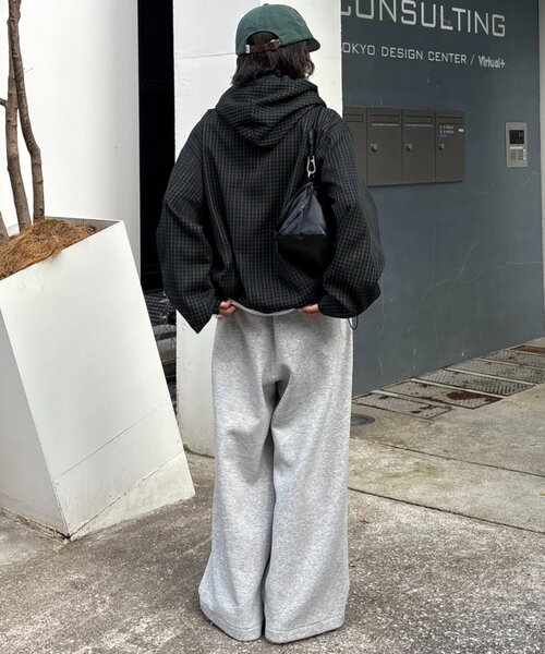 セール】【UNISEX】チェックフルジップシャツジャケット（ブルゾン