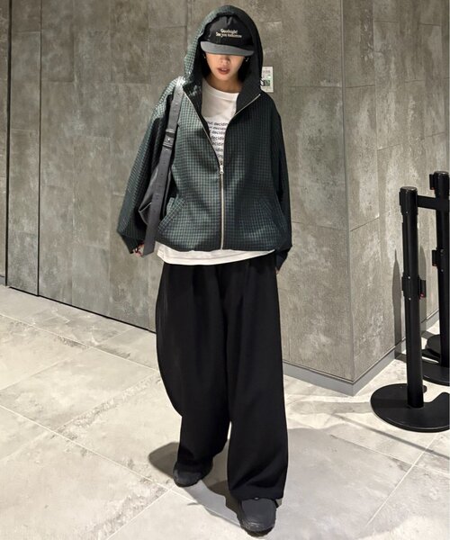 CIAOPANIC TYPY（チャオパニックティピー）の「【UNISEX】チェックフルジップシャツジャケット（ブルゾン・レディース・マスタード/イエロー/ブルー/ブラック・LARGE/MEDIUM）」の7枚目の写真