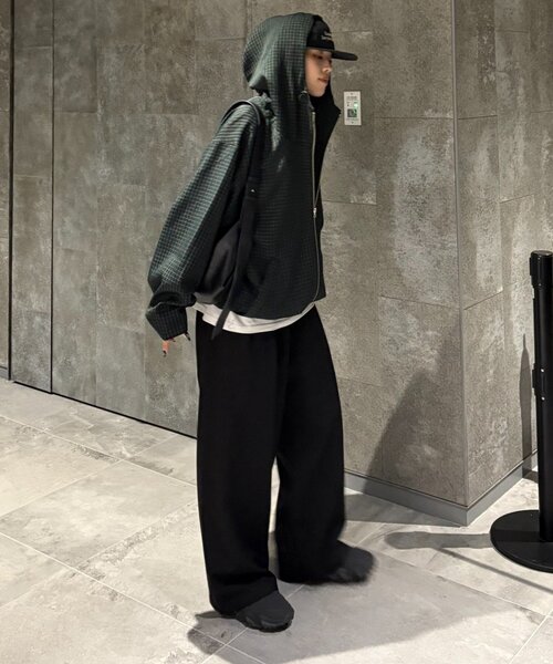 CIAOPANIC TYPY（チャオパニックティピー）の「【UNISEX】チェックフルジップシャツジャケット（ブルゾン・レディース・マスタード/イエロー/ブルー/ブラック・LARGE/MEDIUM）」の9枚目の写真