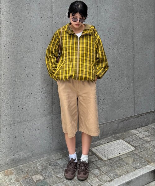 CIAOPANIC TYPY（チャオパニックティピー）の「【UNISEX】チェックフルジップシャツジャケット（ブルゾン・レディース・マスタード/イエロー/ブルー/ブラック・LARGE/MEDIUM）」の17枚目の写真