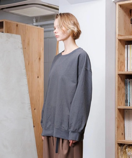 VOAAOV（ヴォアーブ）の「【VOAAOV】 HEAVY JERSEY GARMENT DYE L/S T-Shirt（Tシャツ/カットソー・メンズ・ネイビー/ブラック/チャコールグレー/ホワイト・1/2/0）」の5枚目の写真