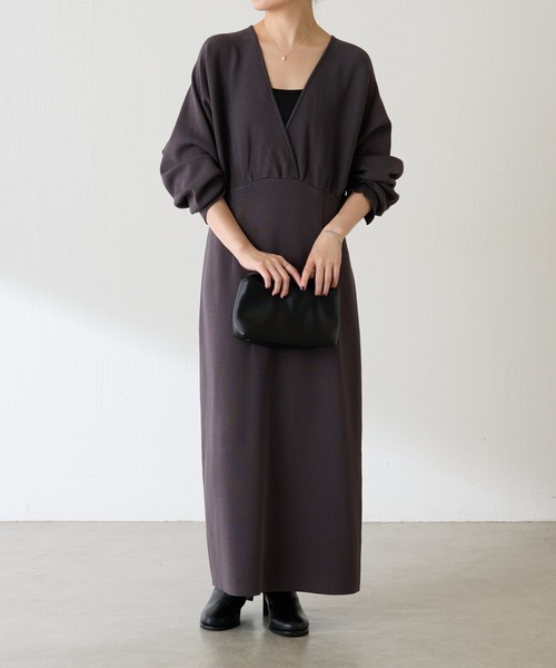 カシュクールニットワンピース（ワンピース）｜COLLAGE