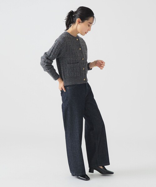 B:MING by BEAMS（ビーミングバイビームス）の「カラー ネップ ニット カーディガン (手洗い可)（カーディガン/ボレロ・レディース・グレー/ブラウン/ロイヤルブルー・ONE SIZE）」の5枚目の写真