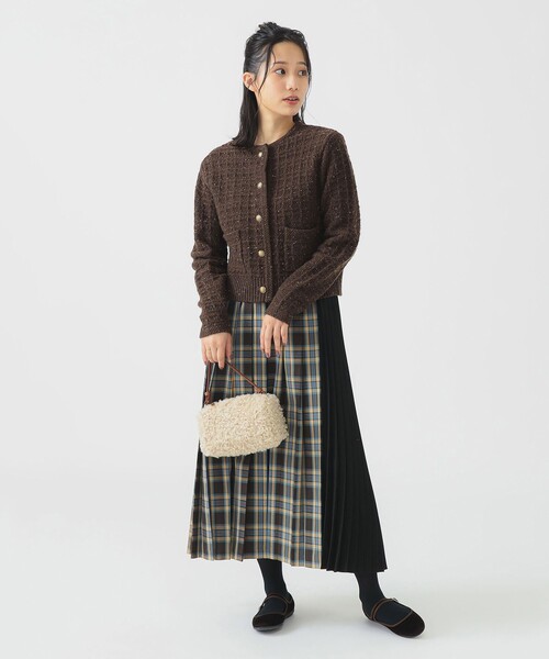 B:MING by BEAMS（ビーミングバイビームス）の「カラー ネップ ニット カーディガン (手洗い可)（カーディガン/ボレロ・レディース・グレー/ブラウン/ロイヤルブルー・ONE SIZE）」の8枚目の写真