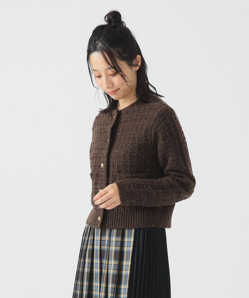 B:MING by BEAMS（ビーミングバイビームス）の「カラー ネップ ニット カーディガン (手洗い可)（カーディガン/ボレロ・レディース・グレー/ブラウン/ロイヤルブルー・ONE SIZE）」の11枚目の写真