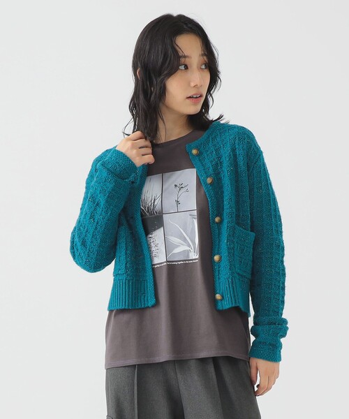 B:MING by BEAMS（ビーミングバイビームス）の「カラー ネップ ニット カーディガン (手洗い可)（カーディガン/ボレロ・レディース・グレー/ブラウン/ロイヤルブルー・ONE SIZE）」の15枚目の写真