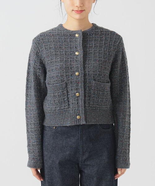 B:MING by BEAMS（ビーミングバイビームス）の「カラー ネップ ニット カーディガン (手洗い可)（カーディガン/ボレロ・レディース・グレー/ブラウン/ロイヤルブルー・ONE SIZE）」の16枚目の写真