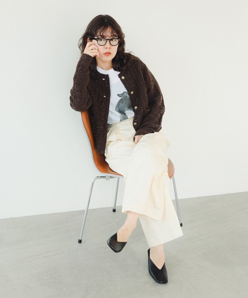 B:MING by BEAMS（ビーミングバイビームス）の「カラー ネップ ニット カーディガン（カーディガン/ボレロ・レディース・ロイヤルブルー/ブラウン/グレー・ONE SIZE）」の10枚目の写真