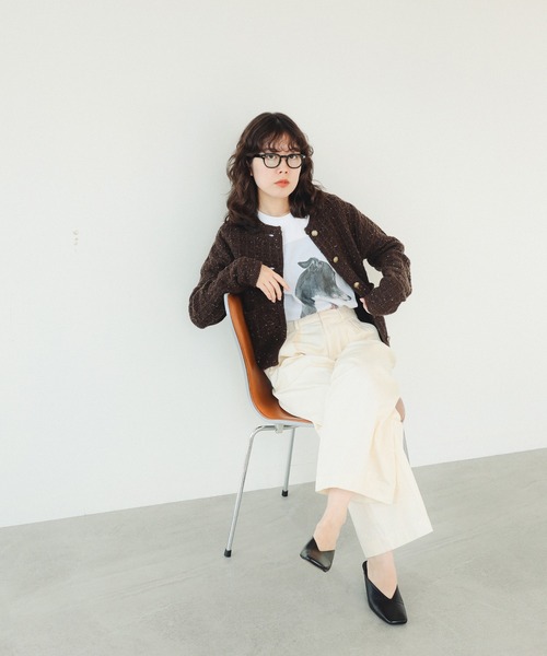 B:MING by BEAMS（ビーミングバイビームス）の「カラー ネップ ニット カーディガン（カーディガン/ボレロ・レディース・ロイヤルブルー/ブラウン/グレー・ONE SIZE）」の11枚目の写真