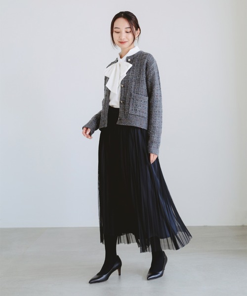 B:MING by BEAMS（ビーミングバイビームス）の「カラー ネップ ニット カーディガン（カーディガン/ボレロ・レディース・ロイヤルブルー/ブラウン/グレー・ONE SIZE）」の14枚目の写真