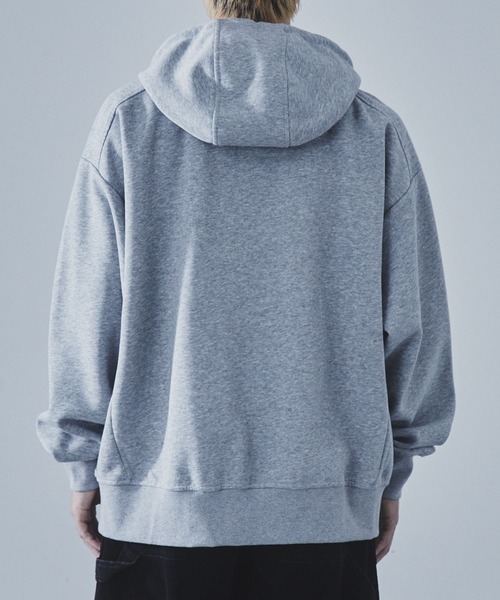 SLICK（スリック）の「【SLICK/スリック】Double Air Knit High Neck Zip Parka/ダンボールニットハイネックジップパーカー/スウェット/セットアップ（パーカー・メンズ・ブラック/ヘザーグレー・1/2/3）」の4枚目の写真