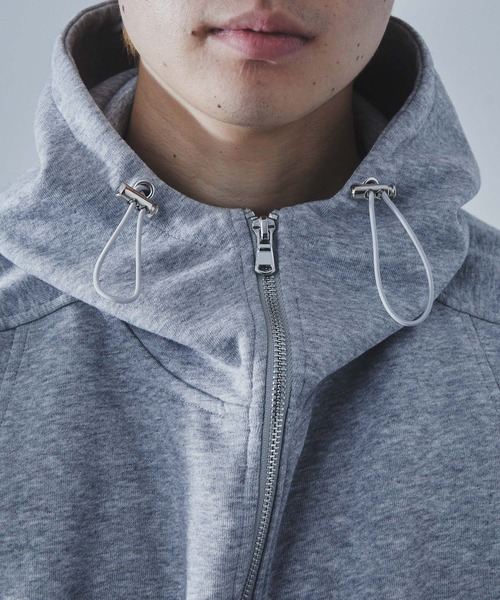 SLICK（スリック）の「【SLICK/スリック】Double Air Knit High Neck Zip Parka/ダンボールニットハイネックジップパーカー/スウェット/セットアップ（パーカー・メンズ・ブラック/ヘザーグレー・1/2/3）」の8枚目の写真