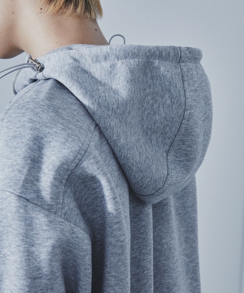 SLICK（スリック）の「【SLICK/スリック】Double Air Knit High Neck Zip Parka/ダンボールニットハイネックジップパーカー/スウェット/セットアップ（パーカー・メンズ・ブラック/ヘザーグレー・1/2/3）」の10枚目の写真