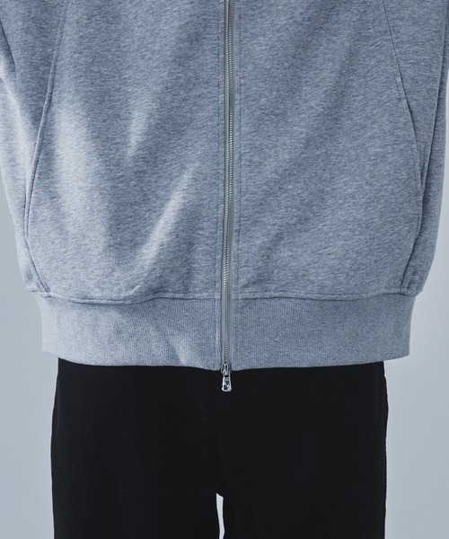 SLICK（スリック）の「【SLICK/スリック】Double Air Knit High Neck Zip Parka/ダンボールニットハイネックジップパーカー/スウェット/セットアップ（パーカー・メンズ・ブラック/ヘザーグレー・1/2/3）」の14枚目の写真