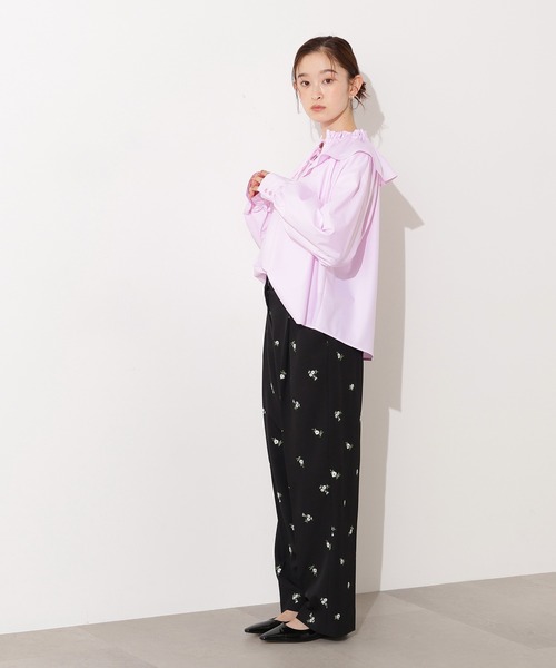 N.（N. Natural Beauty Basic）（エヌエヌナチュラルビューティーベーシック）の「ダブルフリルネックブラウス（シャツ/ブラウス・レディース・ピンク/ブルー/オフホワイト・MEDIUM）」の10枚目の写真