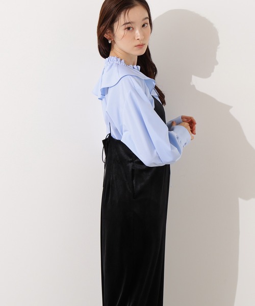 N.（N. Natural Beauty Basic）（エヌエヌナチュラルビューティーベーシック）の「ダブルフリルネックブラウス（シャツ/ブラウス・レディース・ピンク/ブルー/オフホワイト・MEDIUM）」の22枚目の写真