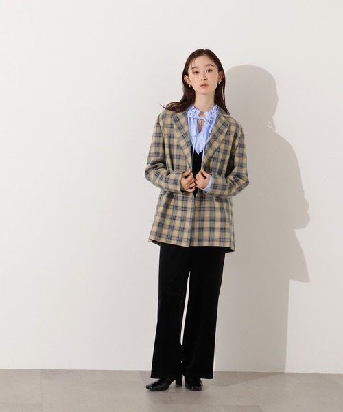 N.（N. Natural Beauty Basic）（エヌエヌナチュラルビューティーベーシック）の「ダブルフリルネックブラウス（シャツ/ブラウス・レディース・ピンク/ブルー/オフホワイト・MEDIUM）」の13枚目の写真