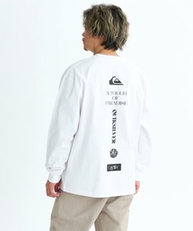 TC VERTICAL LOGO LT /クイックシルバーバックロゴプリント長袖ロンT