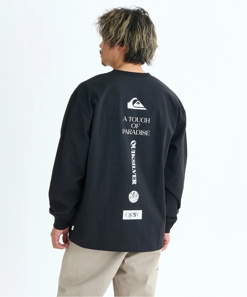 Quiksilver（クイックシルバー）の「TC VERTICAL LOGO LT /クイックシルバーバックロゴプリント長袖ロンT（Tシャツ/カットソー・メンズ・ベージュ/ホワイト/ブラック・MEDIUM/X-LARGE/LARGE）」の3枚目の写真