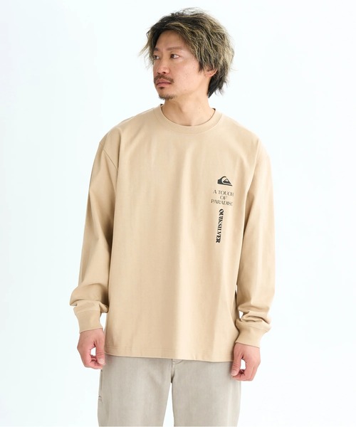 Quiksilver（クイックシルバー）の「TC VERTICAL LOGO LT /クイックシルバーバックロゴプリント長袖ロンT（Tシャツ/カットソー・メンズ・ベージュ/ホワイト/ブラック・MEDIUM/X-LARGE/LARGE）」の16枚目の写真