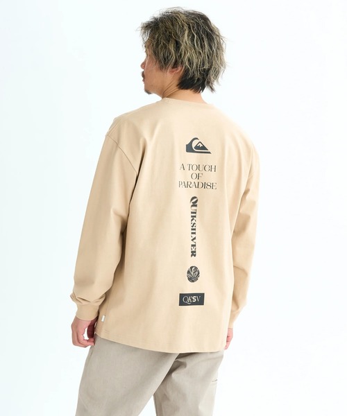 Quiksilver（クイックシルバー）の「TC VERTICAL LOGO LT /クイックシルバーバックロゴプリント長袖ロンT（Tシャツ/カットソー・メンズ・ベージュ/ホワイト/ブラック・MEDIUM/X-LARGE/LARGE）」の10枚目の写真