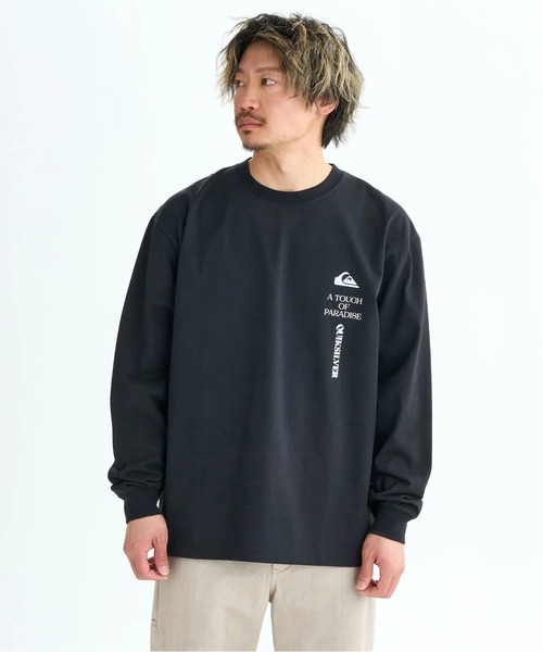 Quiksilver（クイックシルバー）の「TC VERTICAL LOGO LT /クイックシルバーバックロゴプリント長袖ロンT（Tシャツ/カットソー・メンズ・ベージュ/ホワイト/ブラック・MEDIUM/X-LARGE/LARGE）」の7枚目の写真