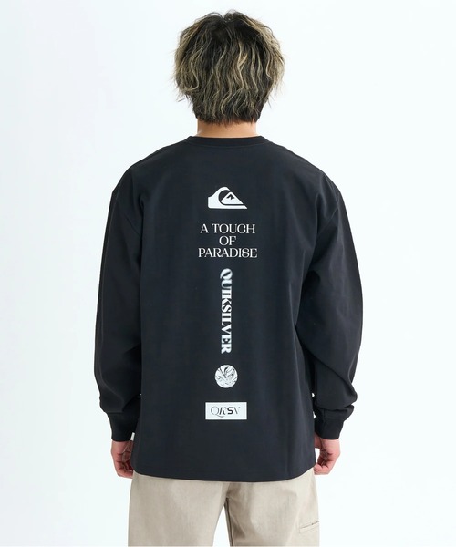 Quiksilver（クイックシルバー）の「TC VERTICAL LOGO LT /クイックシルバーバックロゴプリント長袖ロンT（Tシャツ/カットソー・メンズ・ベージュ/ホワイト/ブラック・MEDIUM/X-LARGE/LARGE）」の8枚目の写真