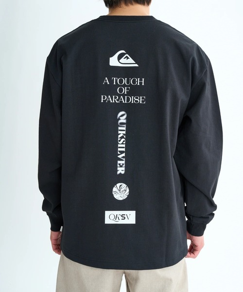 Quiksilver（クイックシルバー）の「TC VERTICAL LOGO LT /クイックシルバーバックロゴプリント長袖ロンT（Tシャツ/カットソー・メンズ・ベージュ/ホワイト/ブラック・MEDIUM/X-LARGE/LARGE）」の13枚目の写真