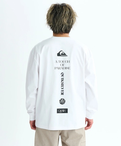 Quiksilver（クイックシルバー）の「TC VERTICAL LOGO LT /クイックシルバーバックロゴプリント長袖ロンT（Tシャツ/カットソー・メンズ・ベージュ/ホワイト/ブラック・MEDIUM/X-LARGE/LARGE）」の6枚目の写真