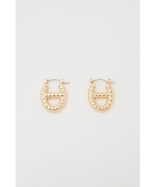 MOUSSY（マウジー）の「OVAL ROPE HOOP ピアス（ピアス（両耳用）・レディース・シルバー/ゴールド・FREE）」の3枚目の写真