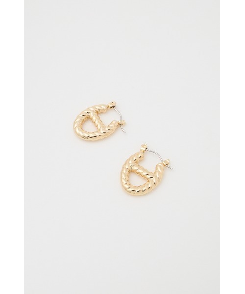 MOUSSY（マウジー）の「OVAL ROPE HOOP ピアス（ピアス（両耳用）・レディース・シルバー/ゴールド・FREE）」の4枚目の写真