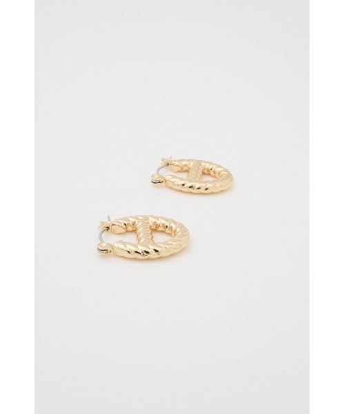 MOUSSY（マウジー）の「OVAL ROPE HOOP ピアス（ピアス（両耳用）・レディース・シルバー/ゴールド・FREE）」の5枚目の写真