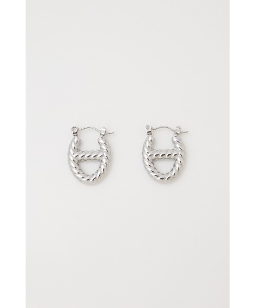 MOUSSY（マウジー）の「OVAL ROPE HOOP ピアス（ピアス（両耳用）・レディース・シルバー/ゴールド・FREE）」の7枚目の写真