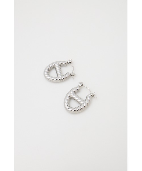 MOUSSY（マウジー）の「OVAL ROPE HOOP ピアス（ピアス（両耳用）・レディース・シルバー/ゴールド・FREE）」の8枚目の写真