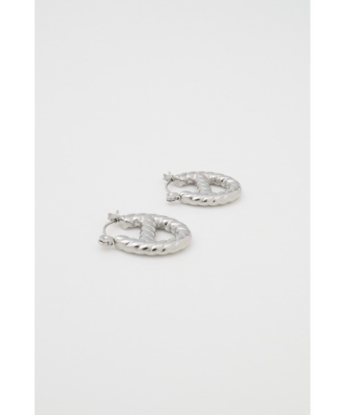 MOUSSY（マウジー）の「OVAL ROPE HOOP ピアス（ピアス（両耳用）・レディース・シルバー/ゴールド・FREE）」の9枚目の写真