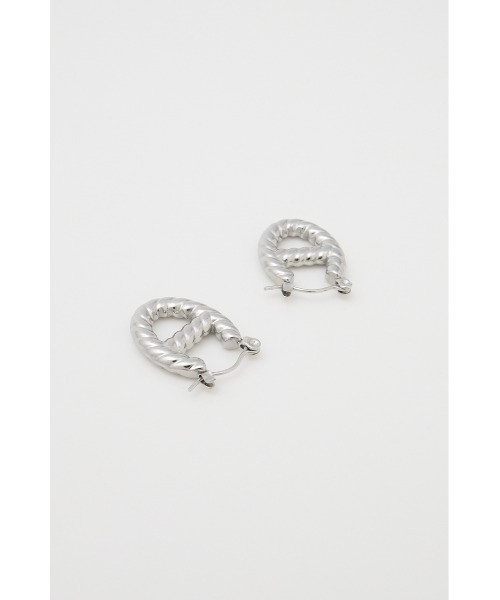 MOUSSY（マウジー）の「OVAL ROPE HOOP ピアス（ピアス（両耳用）・レディース・シルバー/ゴールド・FREE）」の10枚目の写真