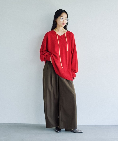 LEPSIM(レプシィム)の「イージーコクーンワイドパンツ 499926(その他パンツ・レディース・アイボリー/ブラック/ブラウン・FREE/TALL)」の21枚目の写真