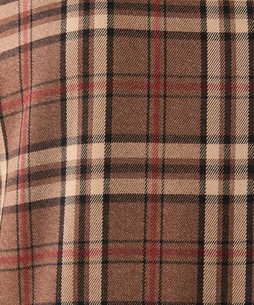 CHIC STYLE(シックスタイル)の「チェックパフスリーブロングワンピース<大きいサイズ有>シックスタイル(ワンピース・レディース・ブラウン系/グレー系・M/L/LL/3L/4L/5L)」の21枚目の写真