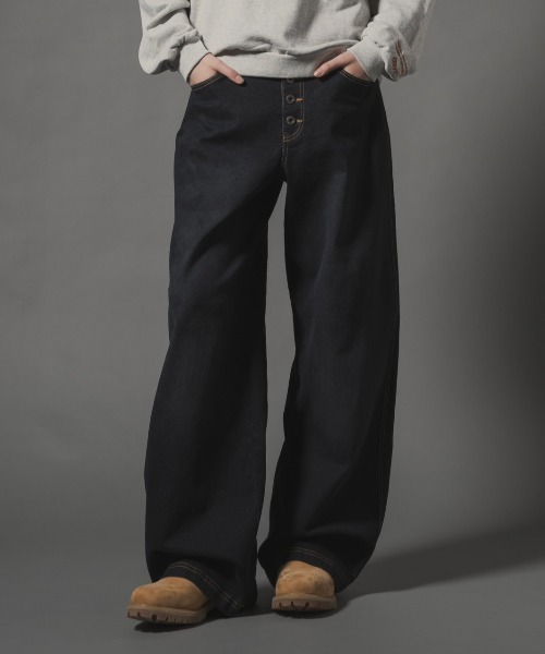 CIVVY.（シヴィ―）の「Button-Fly Wide Denim Pants - ボタンフライ