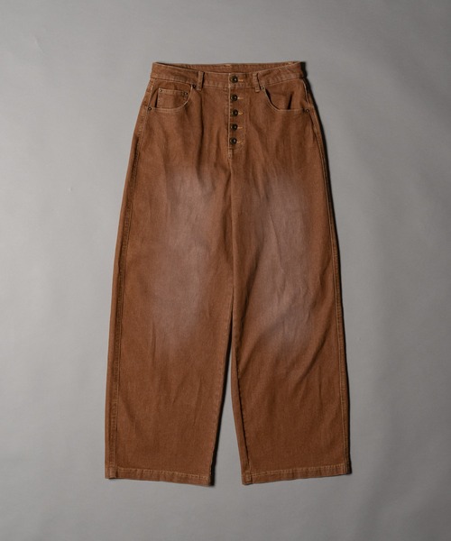 CIVVY.(シヴィ―)の「Button-Fly Wide Denim Pants - ボタンフライワイドデニムパンツ -(デニムパンツ・メンズ・ブラウン/インディゴブルー・LARGE/MEDIUM)」の12枚目の写真