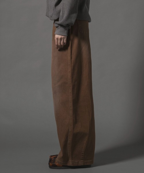 CIVVY.(シヴィ―)の「Button-Fly Wide Denim Pants - ボタンフライワイドデニムパンツ -(デニムパンツ・メンズ・ブラウン/インディゴブルー・LARGE/MEDIUM)」の6枚目の写真