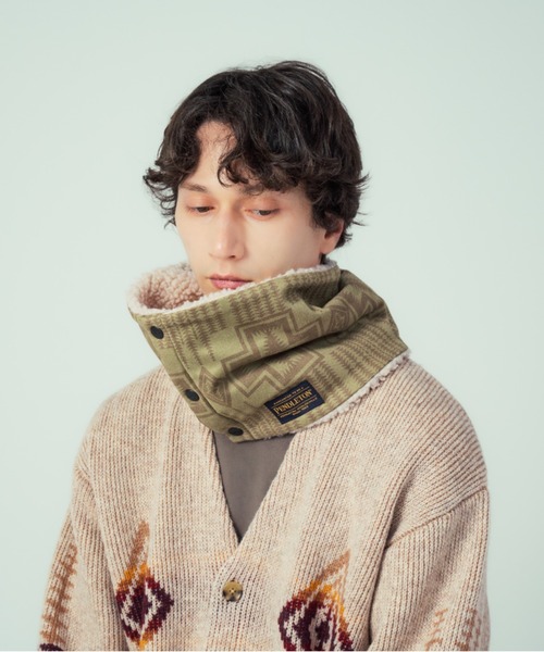PENDLETON(ペンドルトン)の「ビーガンムートン・ネックウォーマー(ネックウォーマー/スヌード・メンズ・グリーン系その他/ブラウン・ONE SIZE)」の20枚目の写真