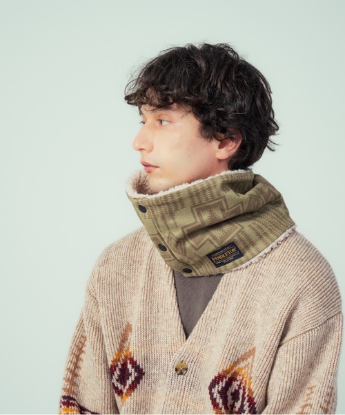 PENDLETON(ペンドルトン)の「ビーガンムートン・ネックウォーマー(ネックウォーマー/スヌード・メンズ・グリーン系その他/ブラウン・ONE SIZE)」の21枚目の写真