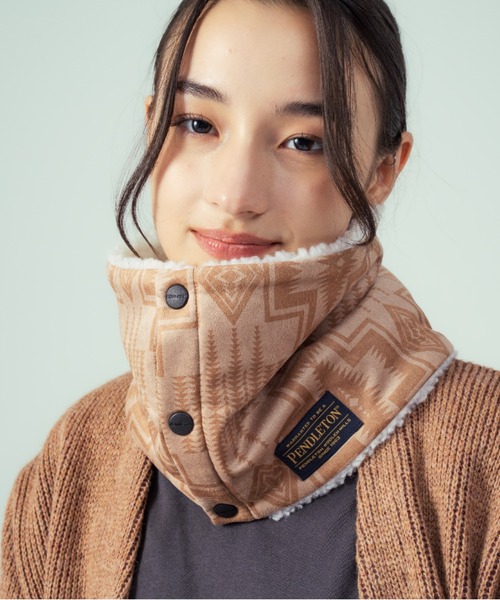 PENDLETON(ペンドルトン)の「ビーガンムートン・ネックウォーマー(ネックウォーマー/スヌード・メンズ・グリーン系その他/ブラウン・ONE SIZE)」の11枚目の写真